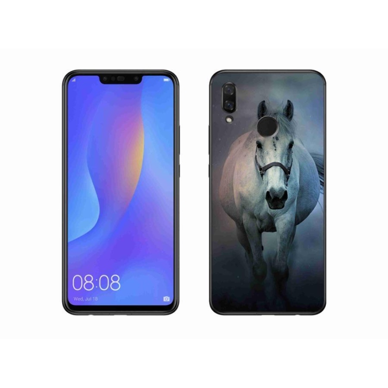 Gél tok mmCase a mobil Huawei Nova 3 - futó fehér lóhoz