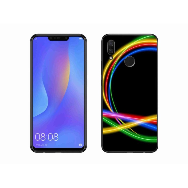 Gél tok mmCase a mobil Huawei Nova 3 - neon körökre