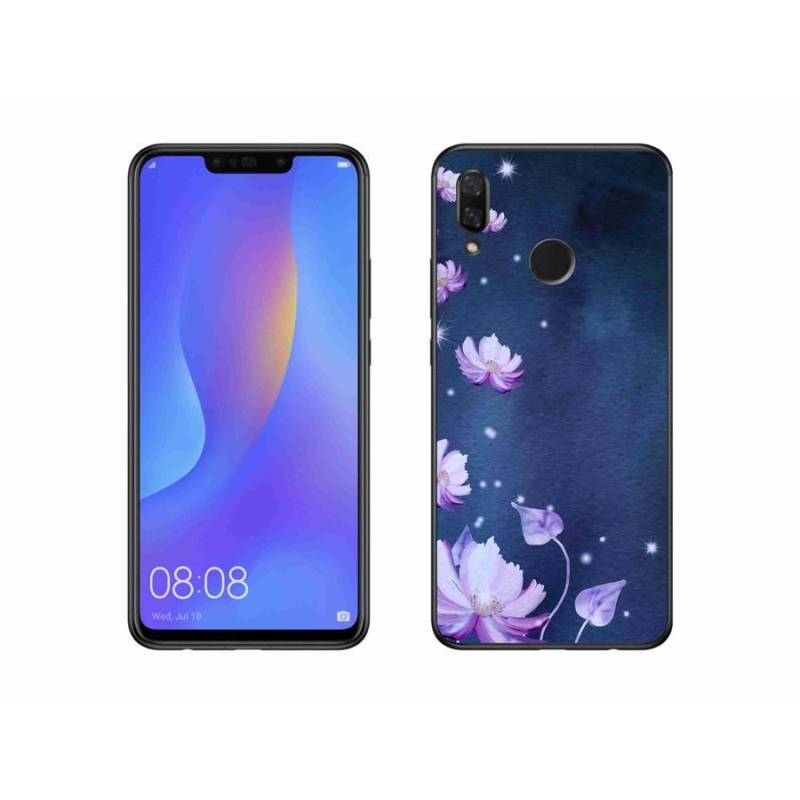 Gél tok mmCase a mobil Huawei Nova 3 számára - virághullás