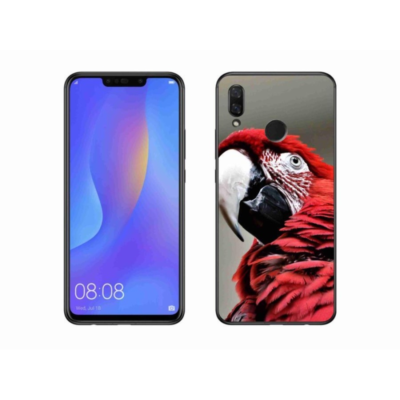 Gél tok mmCase mobiltelefonhoz Huawei Nova 3 - papagáj ara piros