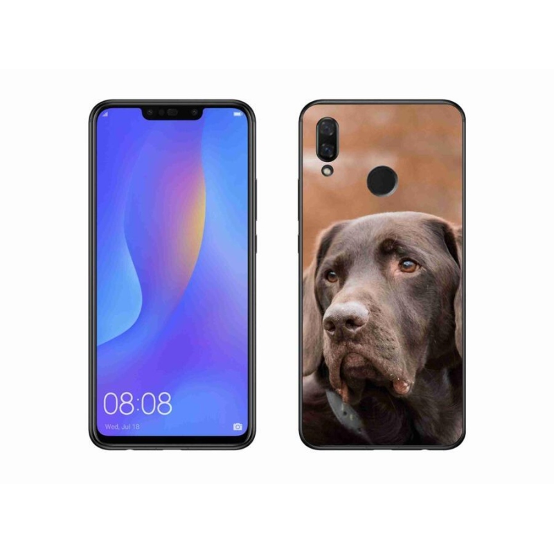 Gél tok mmCase mobil Huawei Nova 3i - barna labrador