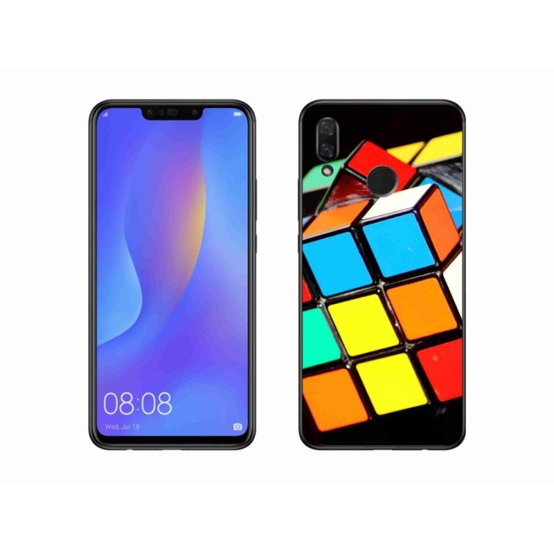 Gél tok mmCase a mobil Huawei Nova 3i - Rubik-kocka számára