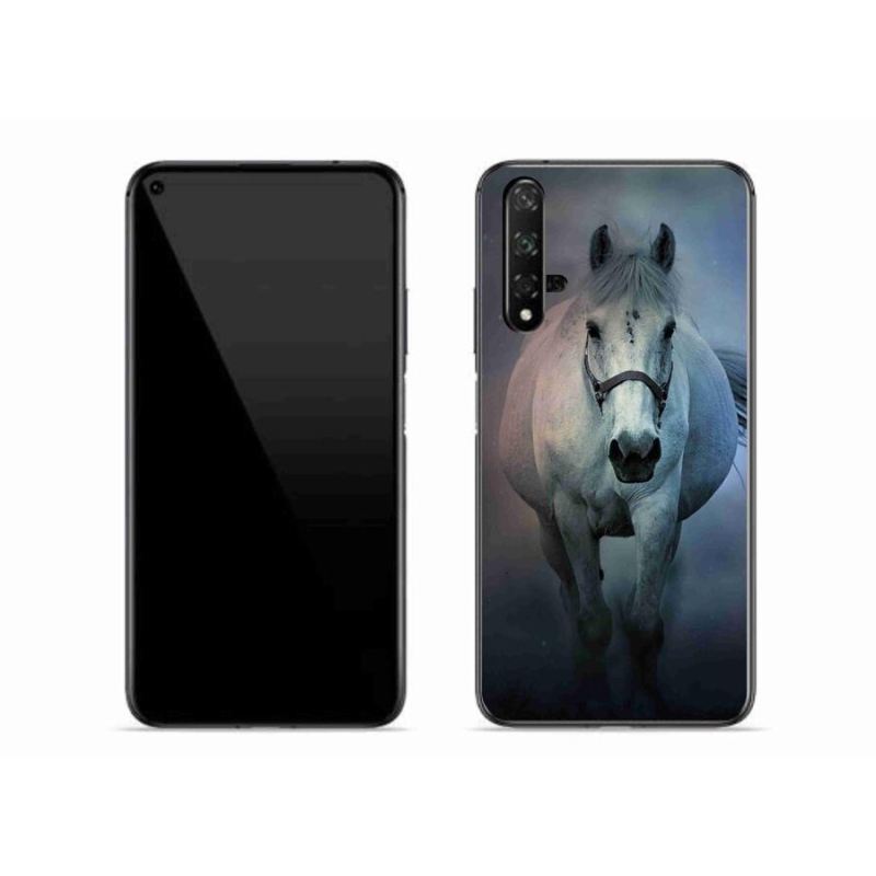 Gél tok mmCase mobil Huawei Nova 5T - futó fehér ló