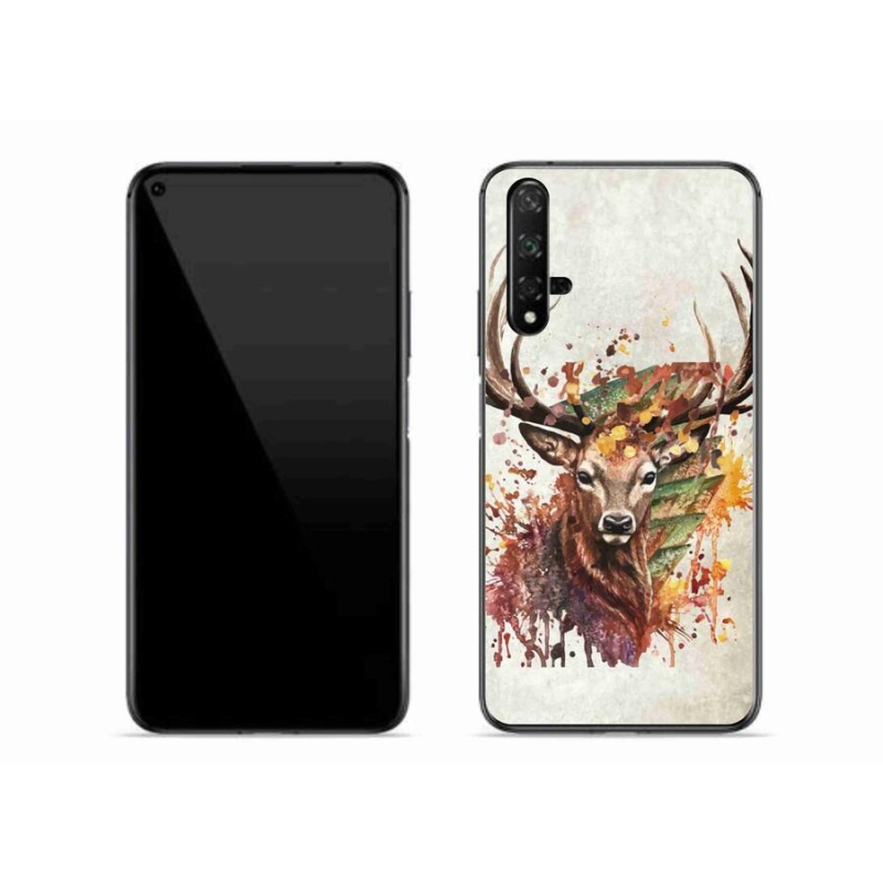Gél tok mmCase mobil Huawei Nova 5T - szarvas 1