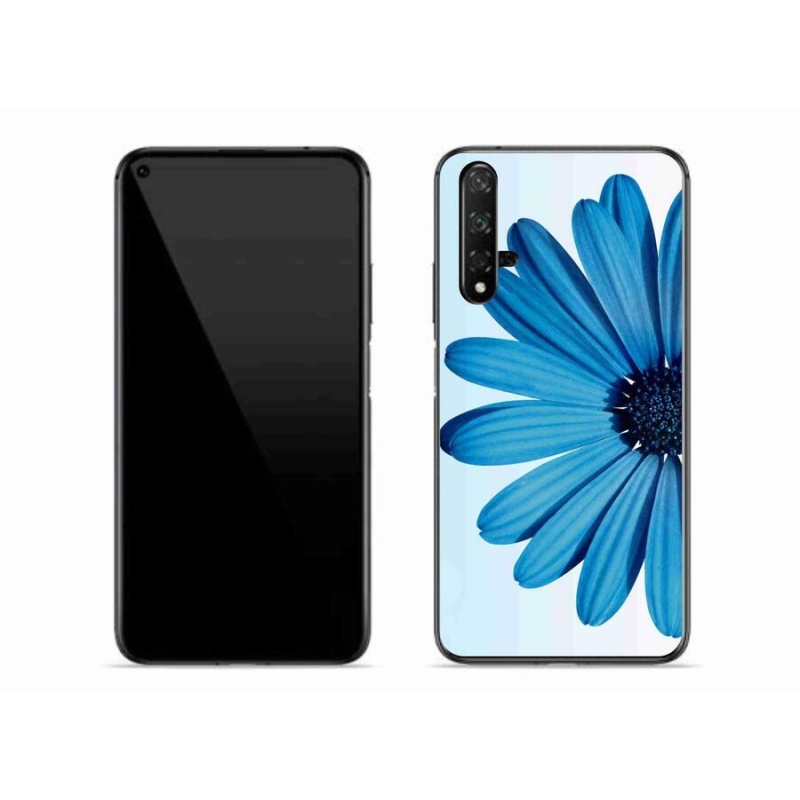 Gél tok mmCase mobil Huawei Nova 5T - kék margaréta