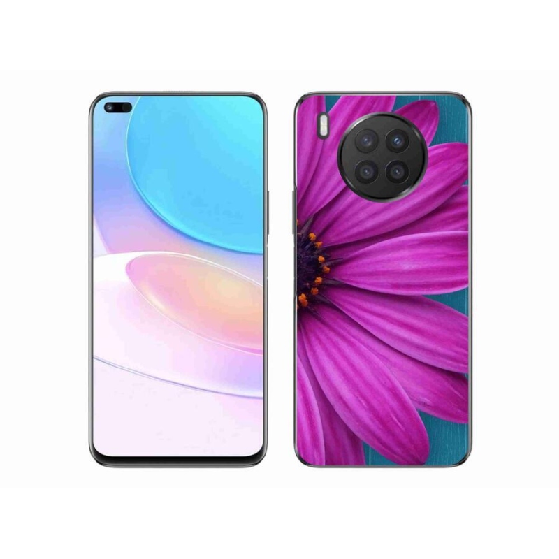 Gél tok mmCase mobiltelefonhoz Huawei Nova 8i - lila százszorszép