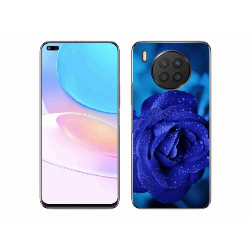 Gél tok mmCase mobiltelefonhoz Huawei Nova 8i - kék rózsa