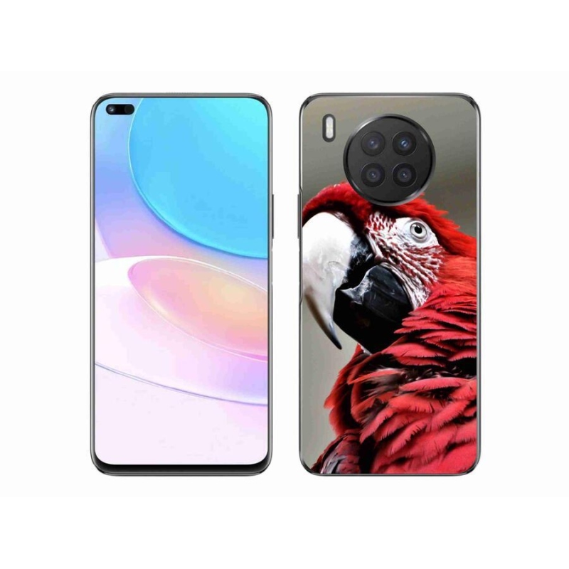 Gél tok mmCase mobiltelefonhoz Huawei Nova 8i - papagáj ara piros