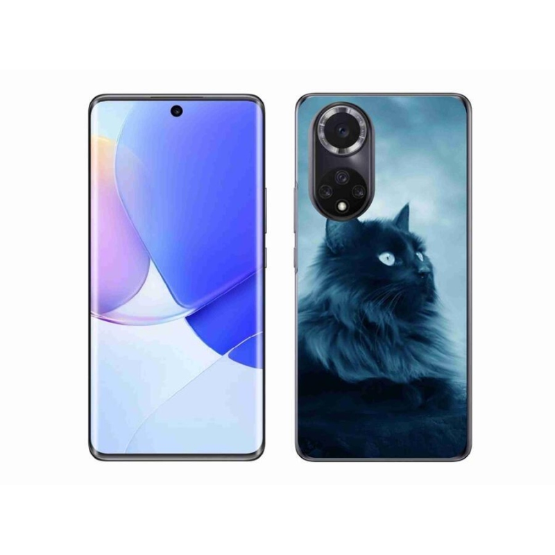 Gél tok mmCase mobil Huawei Nova 9 - fekete macska 1
