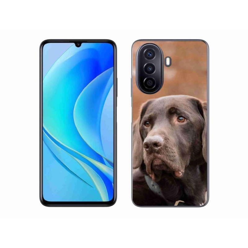 Gél tok mmCase a mobil Huawei Nova Y70 - barna labradorhoz