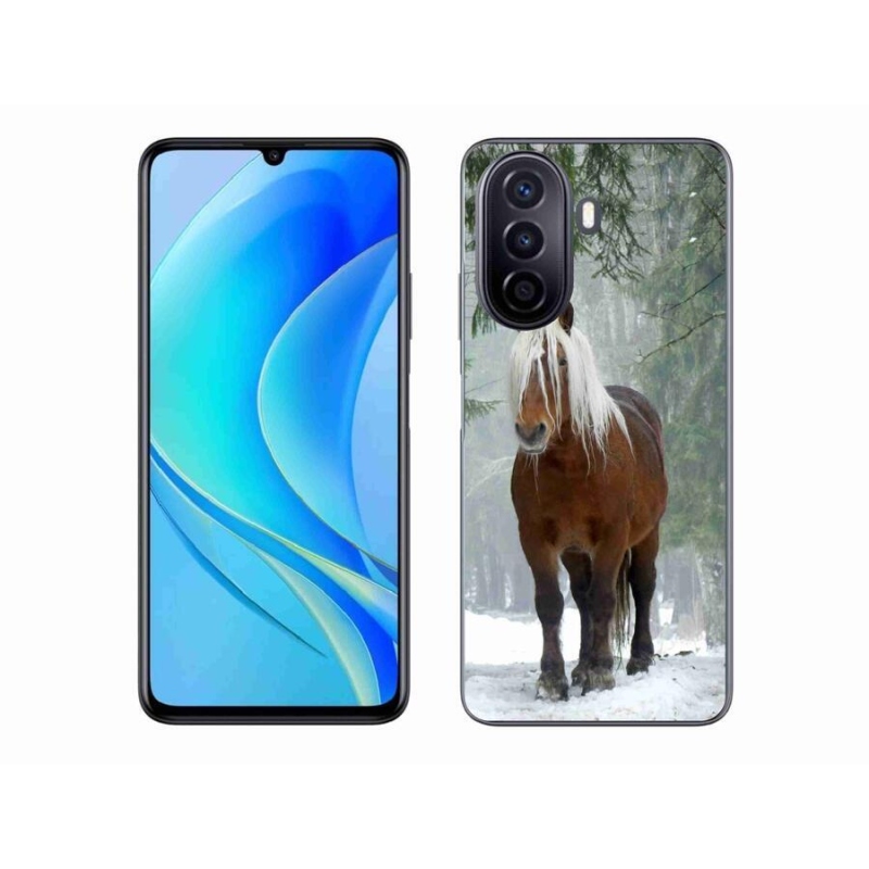 Gél tok mmCase a mobil Huawei Nova Y70 - ló az erdőben