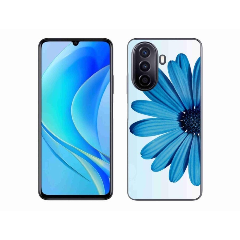 Gél tok mmCase mobiltelefonhoz Huawei Nova Y70 - kék margaréta