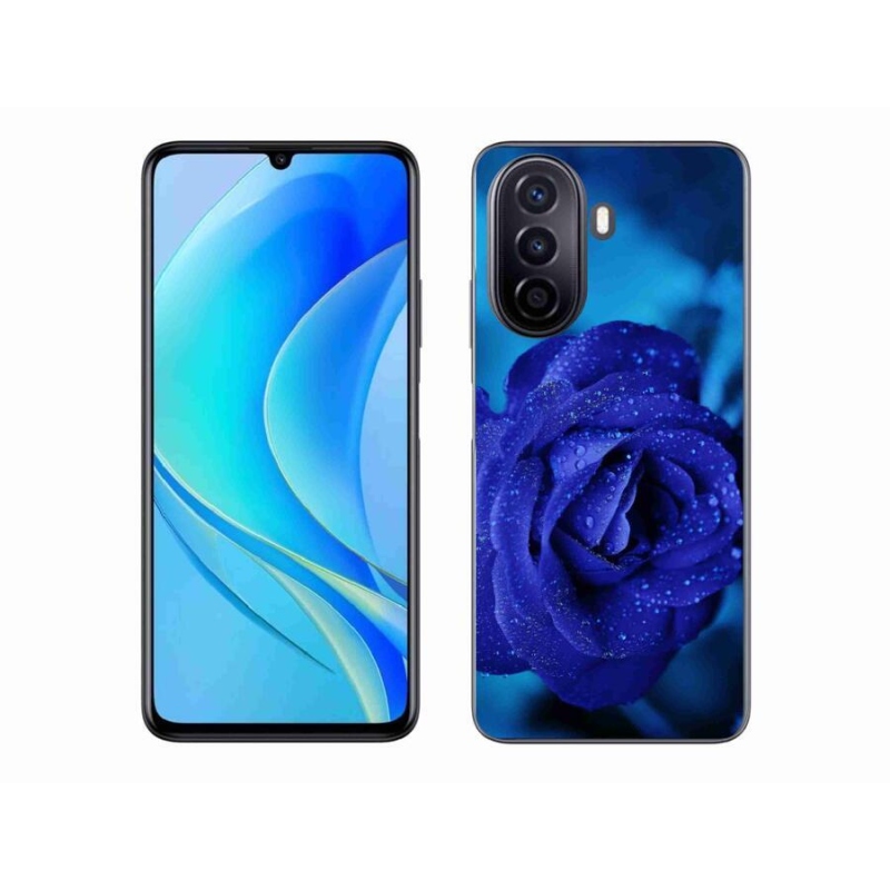 Gél tok mmCase mobiltelefonhoz Huawei Nova Y70 - kék rózsa