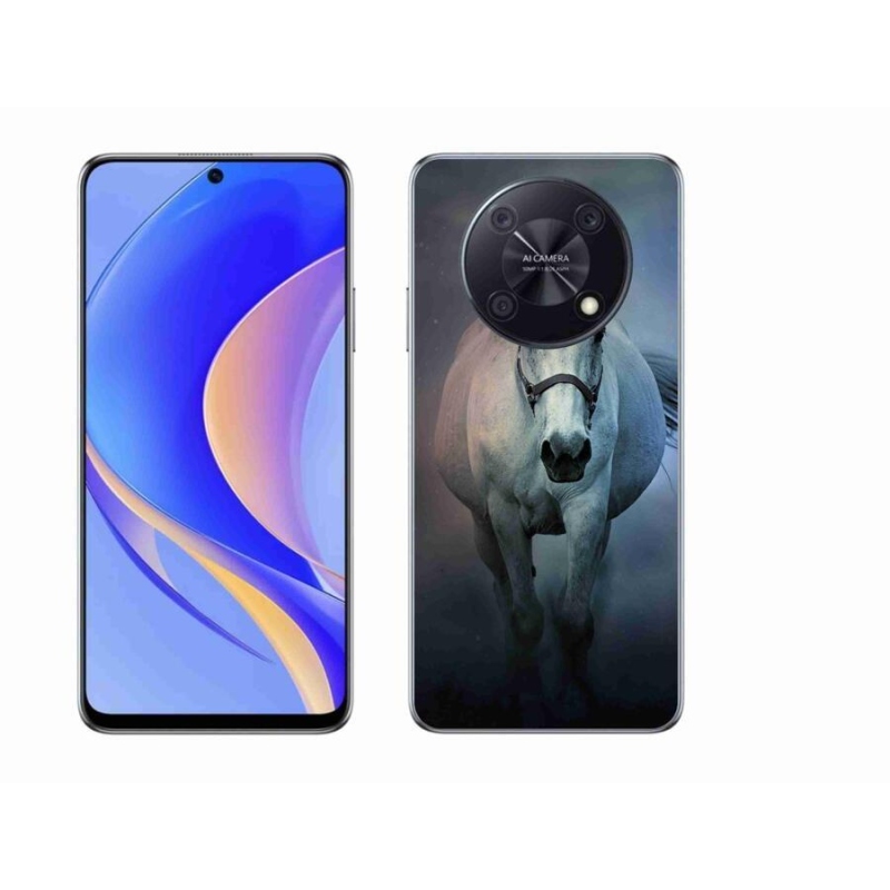 Gél tok mmCase a mobil Huawei Nova Y90 - futó fehér lóhoz