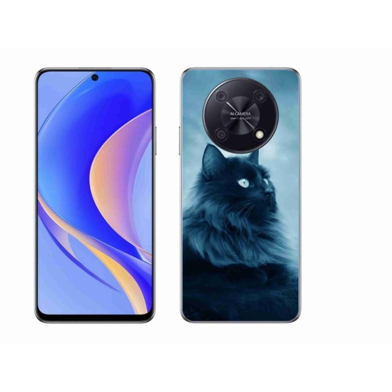 Gél tok mmCase mobil Huawei Nova Y90 - fekete cat 1