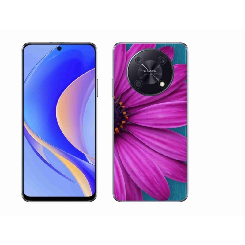 Gél tok mmCase mobiltelefonhoz Huawei Nova Y90 - lila százszorszép