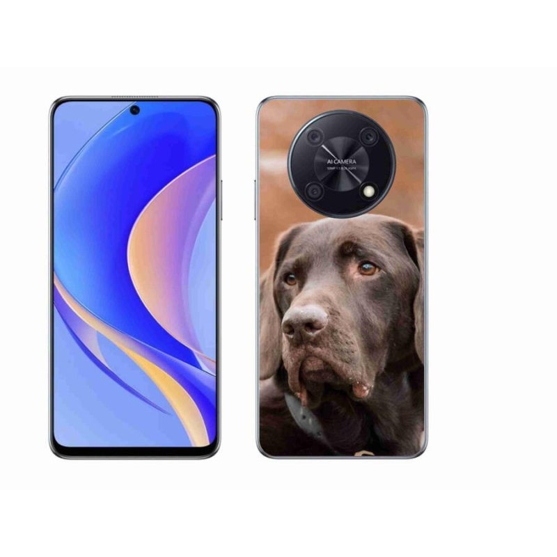 Gél tok mmCase a mobil Huawei Nova Y90 - barna labradorhoz