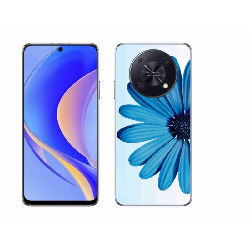 Gél tok mmCase mobiltelefonhoz Huawei Nova Y90 - kék margaréta