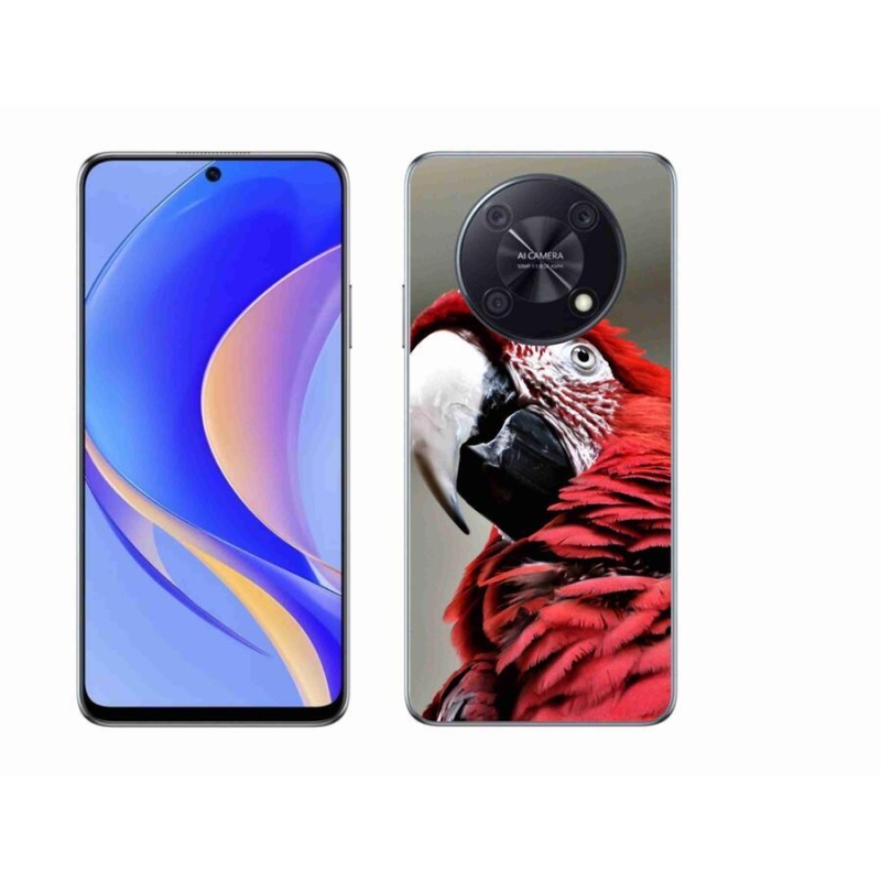 Gél tok mmCase mobiltelefonhoz Huawei Nova Y90 - papagáj ara piros