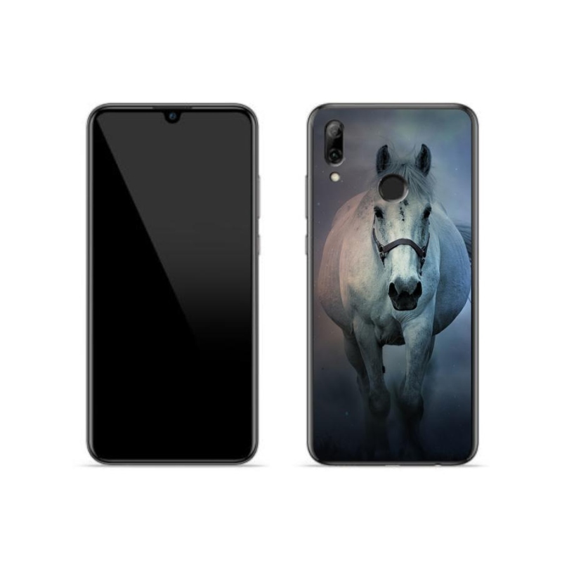 Gél tok mmCase mobil Huawei P Smart (2019) - futó fehér ló