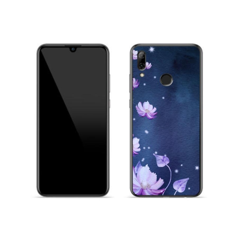 Gél tok mmCase a mobil Huawei P Smart (2019) számára - virághullás