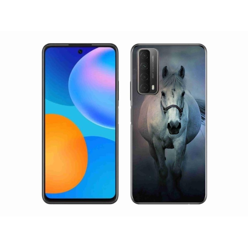 Gél tok mmCase a mobil Huawei P Smart (2021) - futó fehér ló