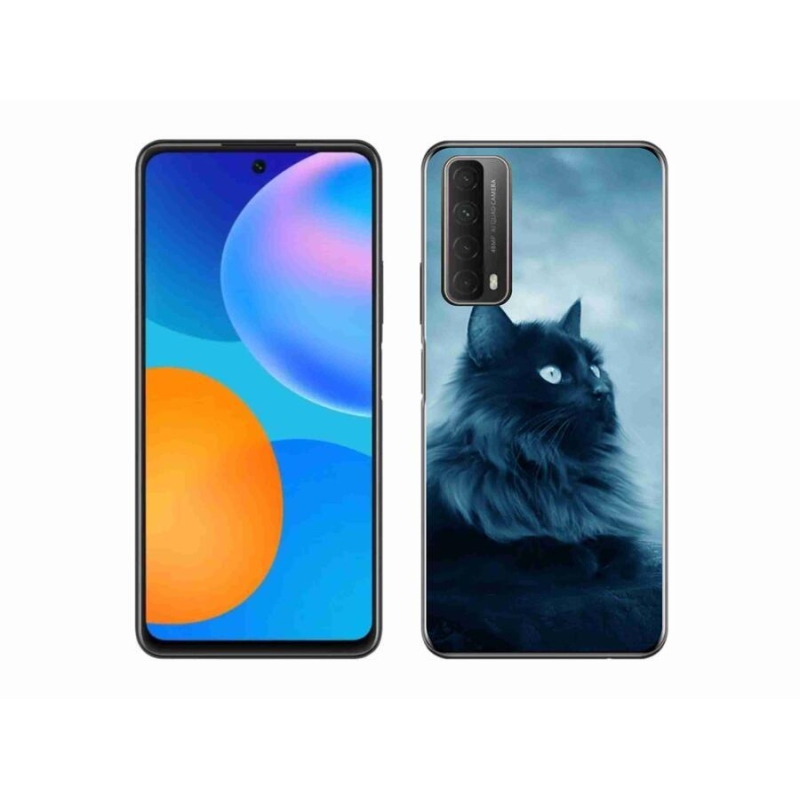 Gél tok mmCase mobiltelefonhoz Huawei P Smart (2021) - fekete cat 1