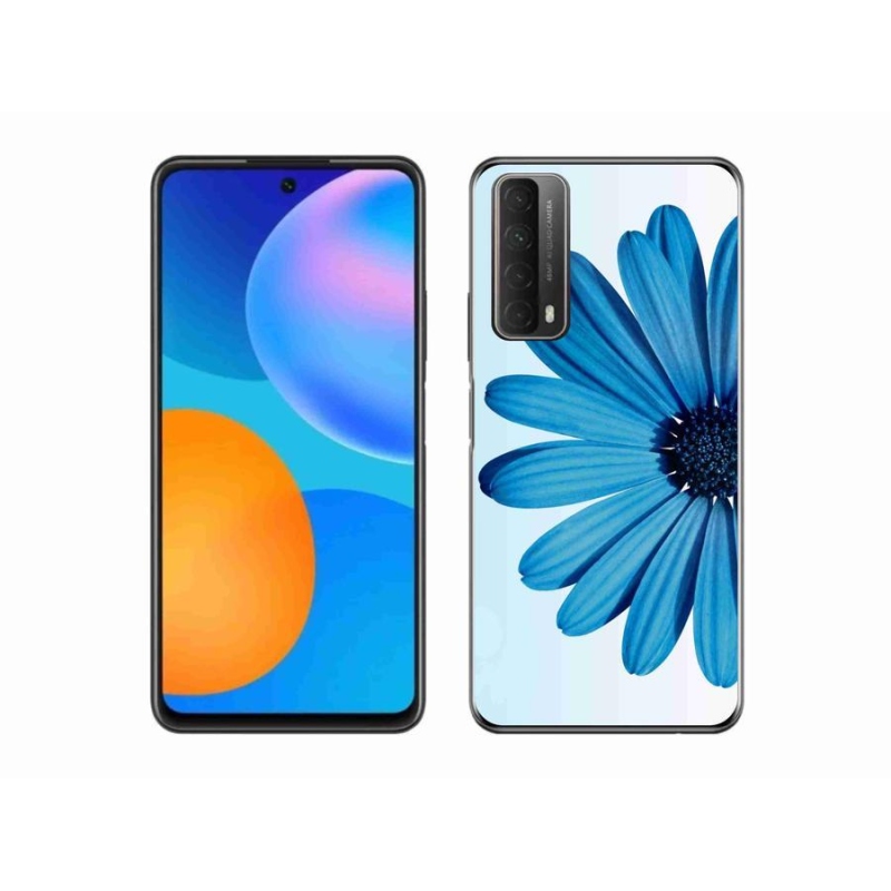Gél tok mmCase mobiltelefonhoz Huawei P Smart (2021) - kék margaréta
