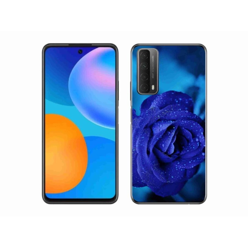 Gél tok mmCase mobiltelefonhoz Huawei P Smart (2021) - kék rózsa