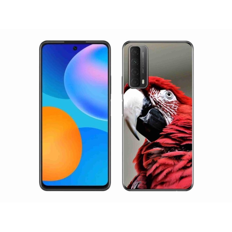 Gél tok mmCase mobiltelefonhoz Huawei P Smart (2021) - papagáj ara piros