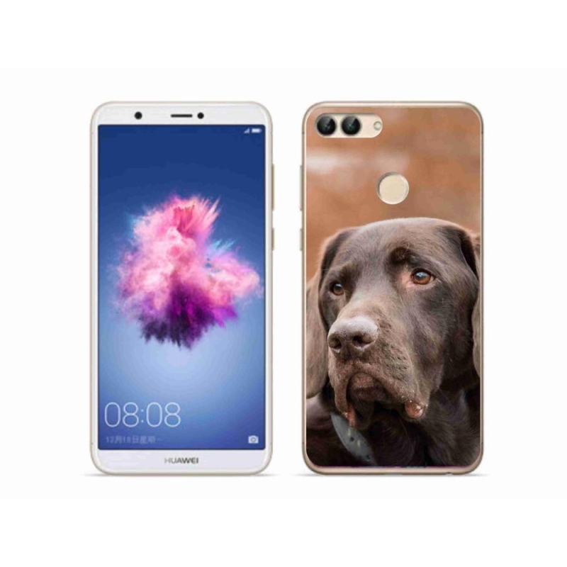 Gél tok mmCase mobil Huawei P Smart - barna labrador