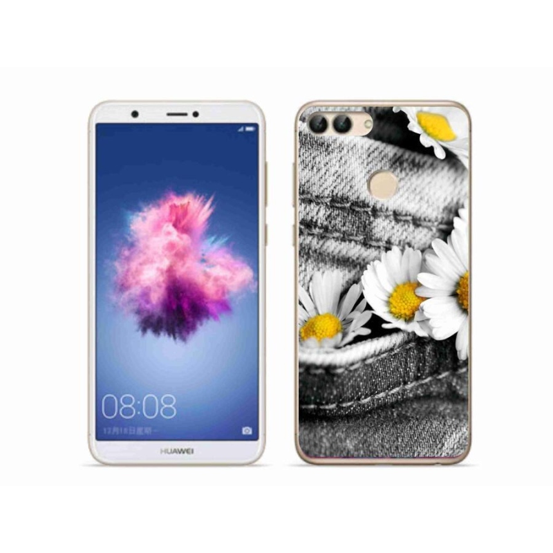 Gél tok mmCase mobil Huawei P Smart - margarétás - margaréták