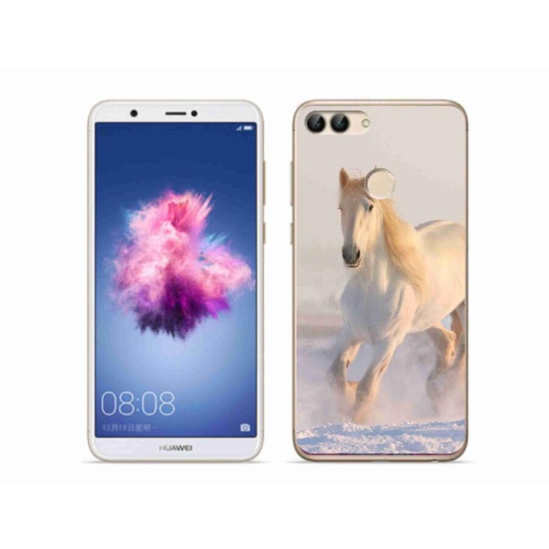 Gél tok mmCase mobil Huawei P Smart - ló a hóban