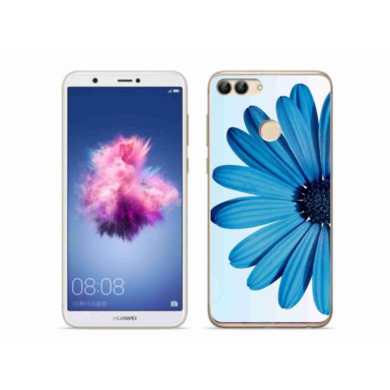 Gél tok mmCase mobiltelefonhoz Huawei P Smart - kék margaréta