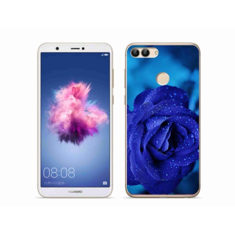 Gél tok mmCase mobiltelefonhoz Huawei P Smart - kék rózsa