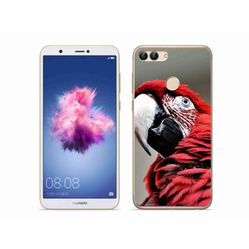 Gél tok mmCase mobil Huawei P Smart - papagáj ara piros