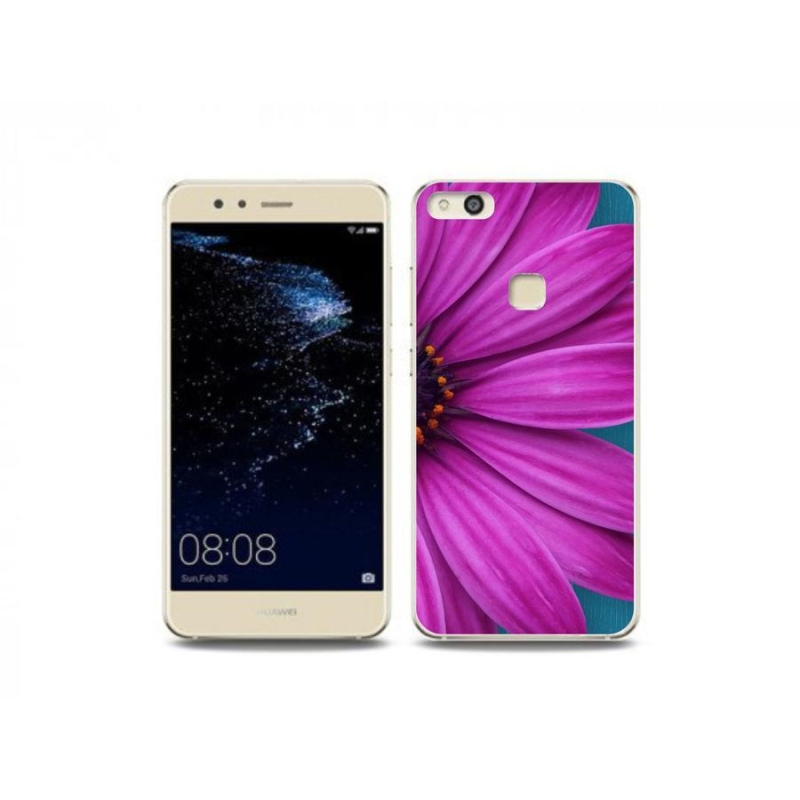 Gél tok mmCase mobiltelefonhoz Huawei P10 Lite - lila margaréta
