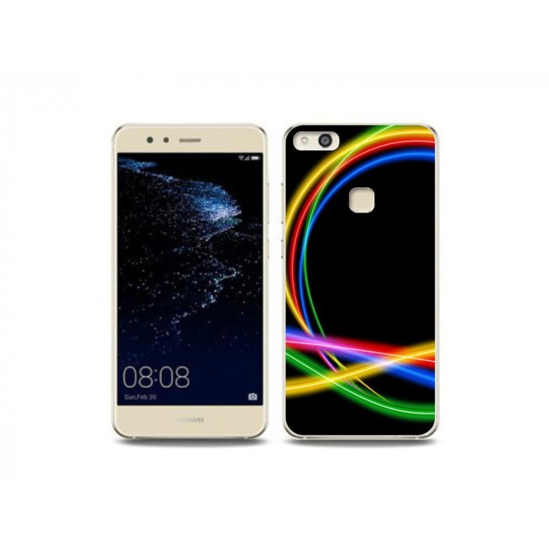Gél tok mmCase a mobil Huawei P10 Lite készülékhez - neon karikák