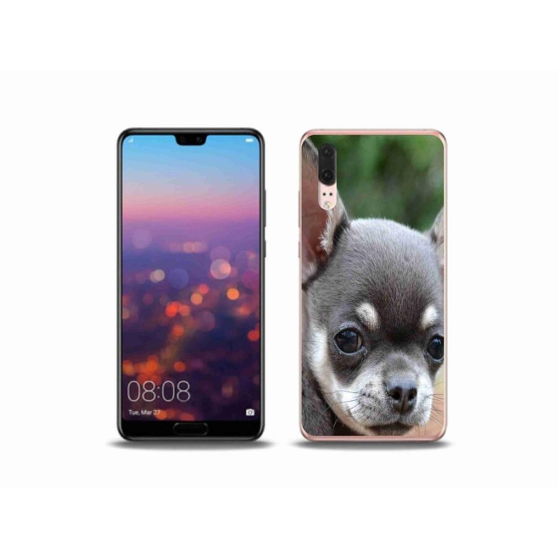 Gél tok mmCase a mobil Huawei P20 - chihuahua - mobiltelefonhoz