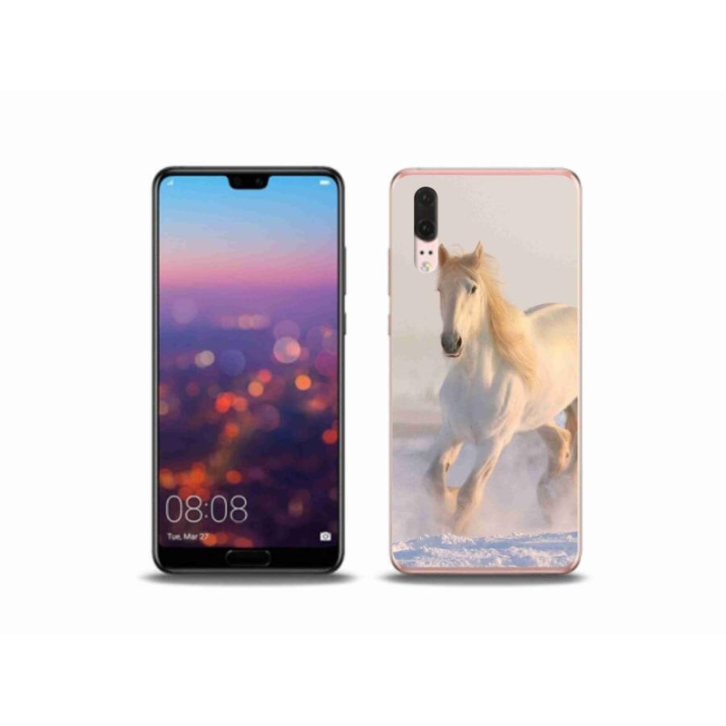 Gél tok mmCase mobil Huawei P20 - ló a hóban