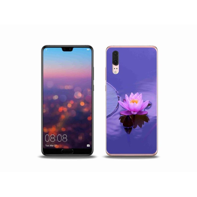 Gél tok mmCase mobil Huawei P20 - virág a felszínen