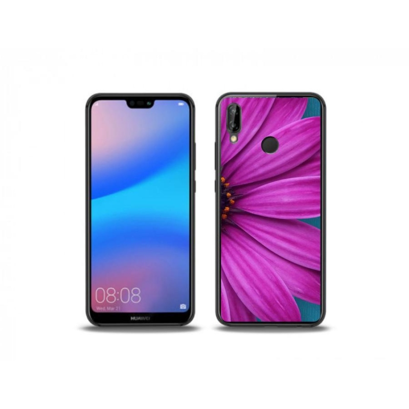 Gél tok mmCase a mobil Huawei P20 Lite készülékhez - lila százszorszép