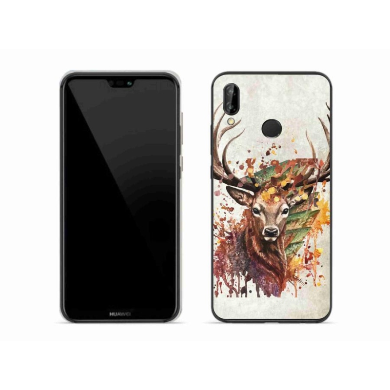 Gél tok mmCase a mobil Huawei P20 Lite készülékhez - szarvas 1