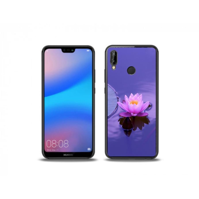 Gél tok mmCase mobil Huawei P20 Lite - virág a felszínen