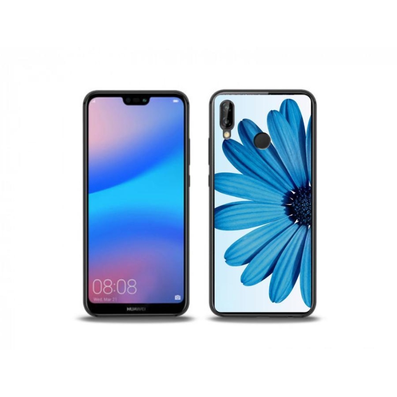 Gél tok mmCase mobiltelefonhoz Huawei P20 Lite - kék százszorszép