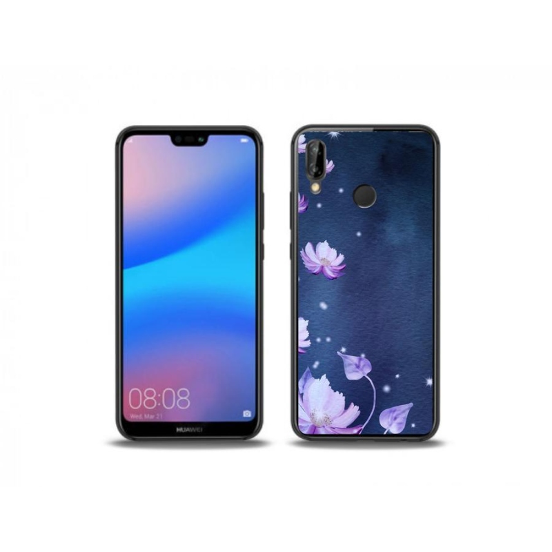 Gél tok mmCase a mobil Huawei P20 Lite készülékhez - hulló virágok