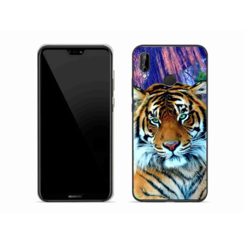 Gél tok mmCase a mobil Huawei P20 Lite készülékhez - tigris