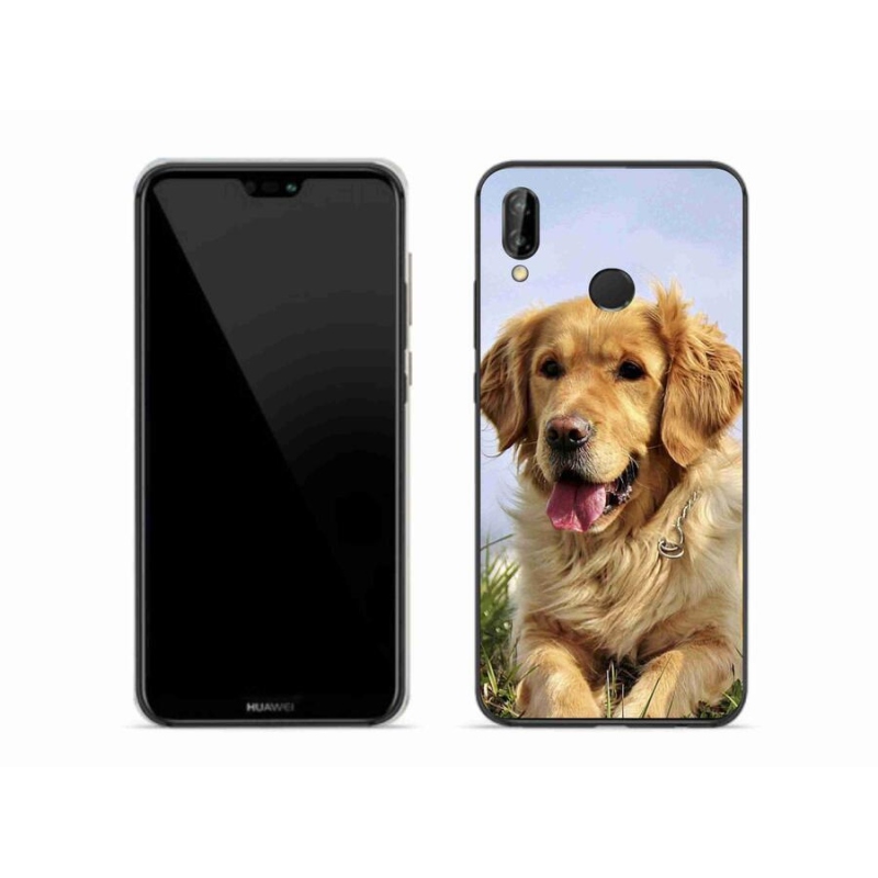 Gél tok mmCase a mobil Huawei P20 Lite - arany retrieverhez