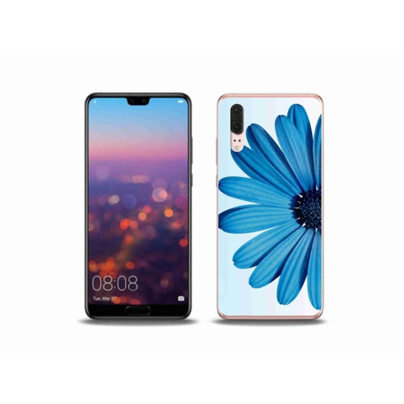 Gél tok mmCase mobilhoz Huawei P20 - kék margaréta