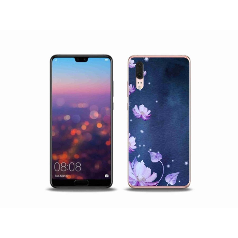 Gél tok mmCase a mobil Huawei P20-hoz - virághullás